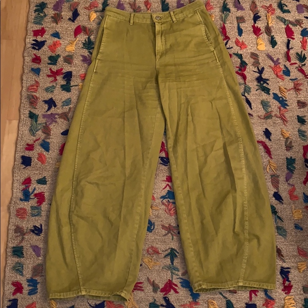 Trendy Rounded Wide Leg Pants